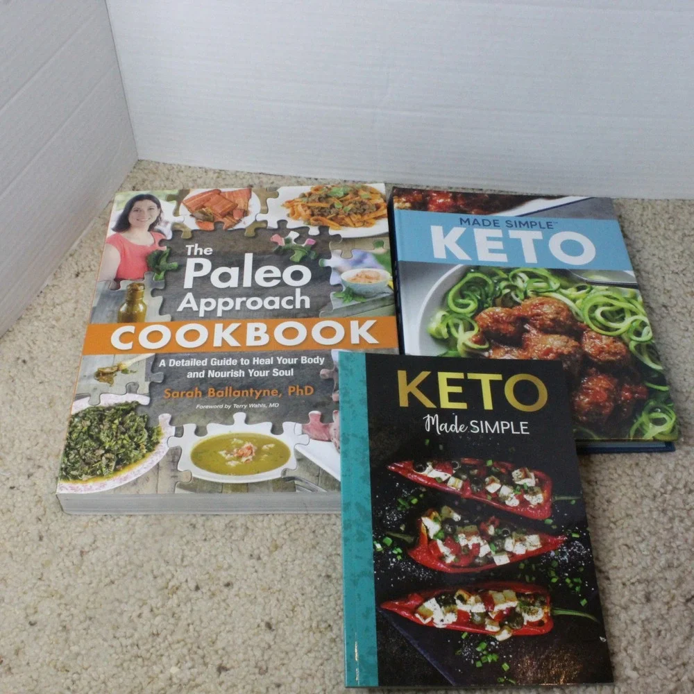 Paleo Cookbook Keto Made Simple 3 Book Lot Sarah Ballantyne Low Carb Diet